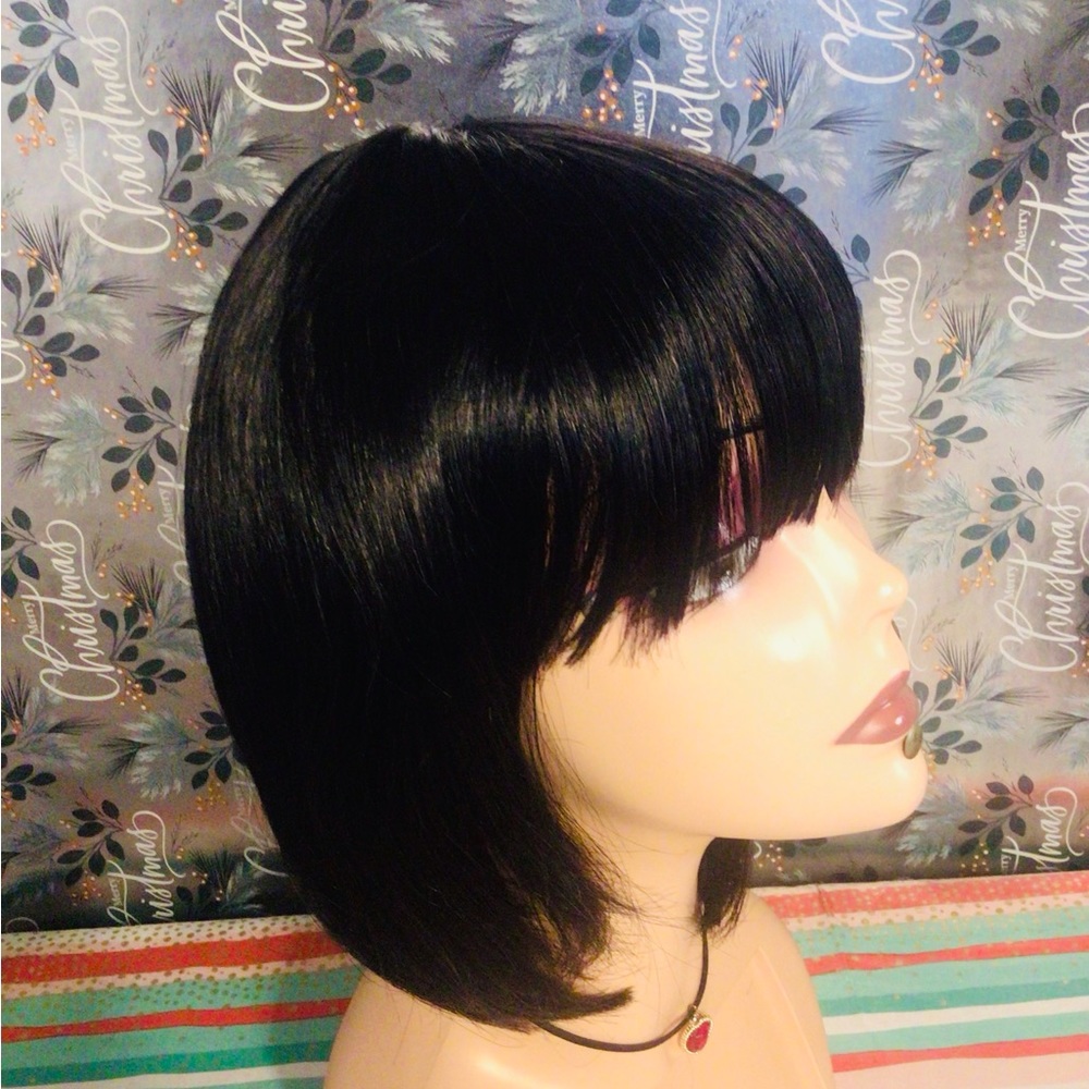 🔥Straight human hair with bang  every day use any occasion